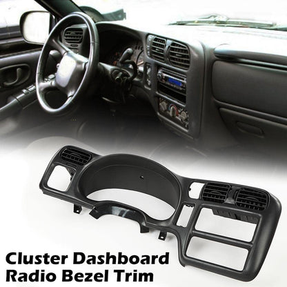 G-PLUS Dashboard Cover Single Din Compatible with Chevy Blazer S10/GMC Jimmy Sonoma 1998-2004 Dash Trim Bezel Cover (Black)
