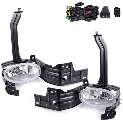 G-PLUS Front Bumper Fog Lights Compatible With Honda Accord (2Door Coupe Model Only) 2008 2009 2010 Lamps Clear Lens Includes H11 Bulbs Wiring Harness and Switch