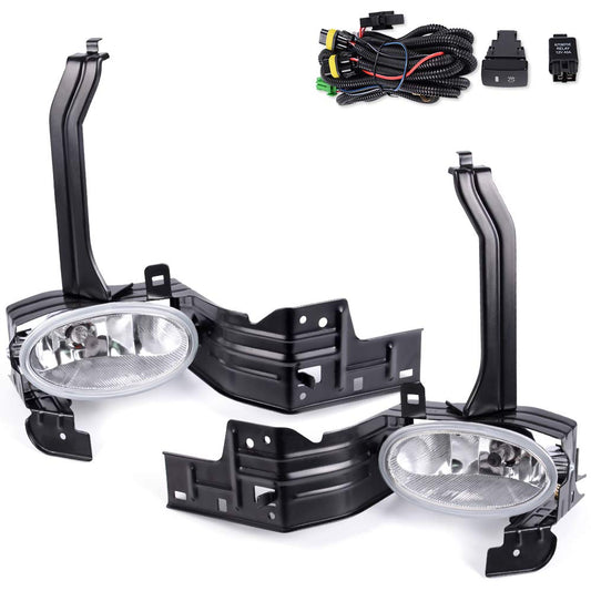 G-PLUS Front Bumper Fog Lights Compatible With Honda Accord (2Door Coupe Model Only) 2008 2009 2010 Lamps Clear Lens Includes H11 Bulbs Wiring Harness and Switch