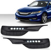 G-PLUS Front Bumper Fog Lights Lamps with Bezels Switch and Wiring Kit Compatible with Honda Accord 4-Door Sedan 2016 2017 Clear Lens