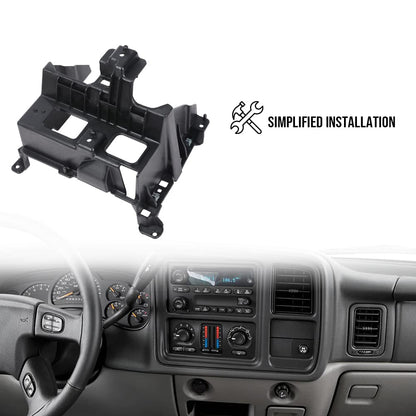 G-PLUS Dash Panel Double Radio Cage Bracket Compatible with Chevy Silverado Tahoe GMC Sierra 2003 2004 2005 2006 Plastic Bracket
