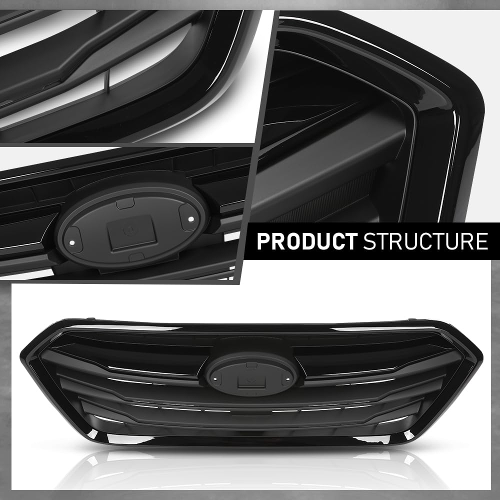 G-PLUS Front Bumper Grille Assembly Compatible with Subaru Legacy 2018-2019, With black molding 91121AL21A, SU1200179