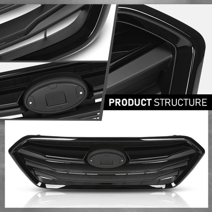 G-PLUS Front Bumper Grille Assembly Compatible with Subaru Legacy 2018-2019, With black molding 91121AL21A, SU1200179