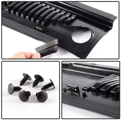 G-PLUS 2Pcs Windshield Wiper Cowl Vent Grille Grills Panel Hood Compatible with Ford Mustang GT SVT 1999 2000 2001 2002 2003 2004