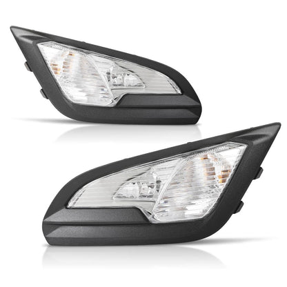 G-PLUS Pair Front Fog Lights & Fog Lamp Cover Bezel Set 4PCS, Compatible with Ford EcoSport 2018-2022, GN1Z15266AA, GN1Z15266AB