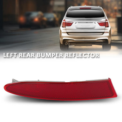 G-PLUS Rear Left Bumper Reflector Compatible with BMW X3 2011-2017 Models With M Aerodynamics Package (Code S715A) 63147217315, BM1184104C Red