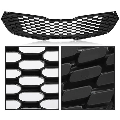 G-PLUS Front Bumper Grill Grille Assembly Chrome Mesh Style Compatible with Kia Forte SX/EX/LX 2014 2015 2016 KI1200156, 86350A7500