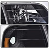 G-PLUS Headlights Assembly with Bulbs, Compatible with Ford Expedition 1997-2002/Fit Ford F150 1998-2003/Fit F250 1997-1999 Bumper Headlamp, Clear lens Black Housing Amber Reflector