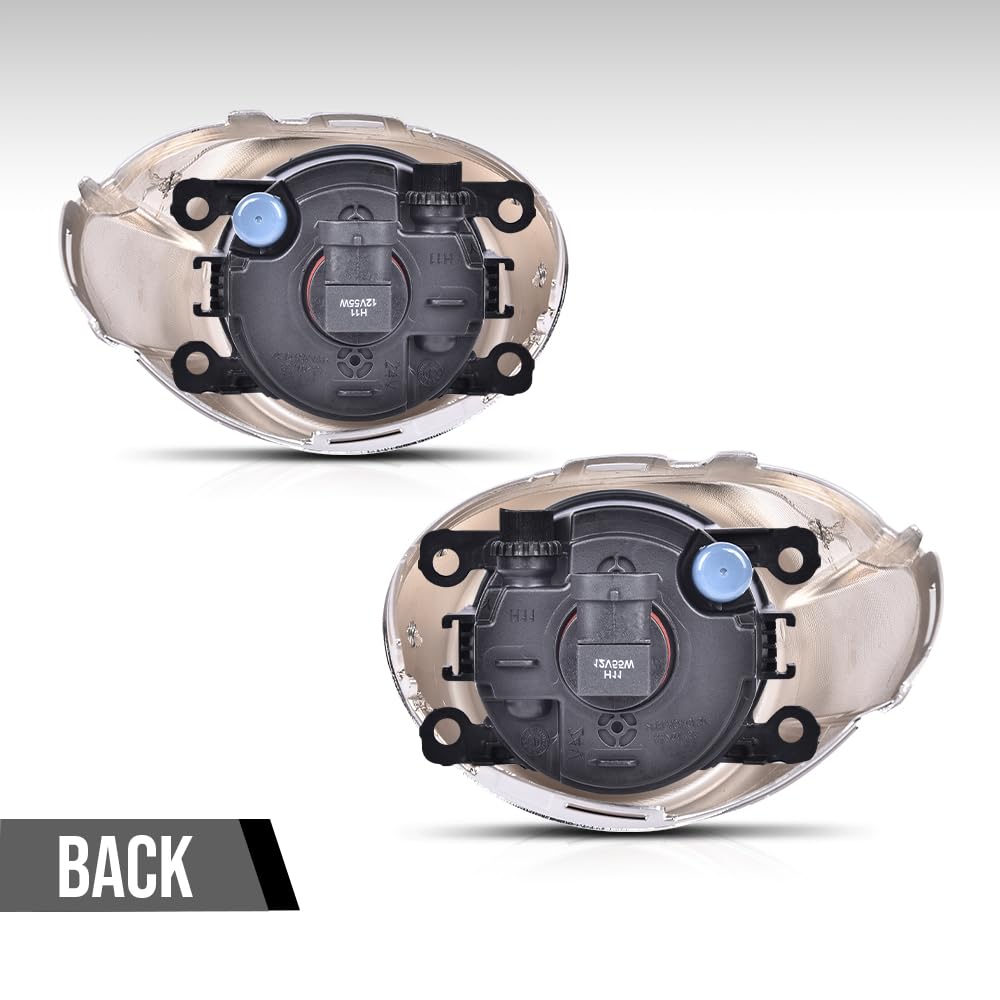 G-PLUS Fog Lights Compatible with Ford Focus 2012 2013 2014 Fit S SE SEL Titanium models LH & RH Fog Lamps with Chrome Fog Cover 4F9Z15200AA CP9Z17E810C CP9Z17E811C BM51-19953-AD BM51-19952-AD