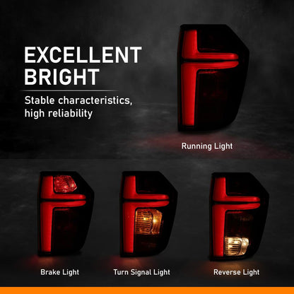 G-PLUS Tail Light Assembly Compatible with 2021-2023 Chevy Suburban/Tahoe,Right Passenger Rear Brake Lamp Luces Traseras 84849417, GM2801322 Clear & Red