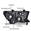 G-PLUS Headlights Compatible with Toyota Tundra 2007-2013/Compatible with Toyota Sequoia 2008-2017 Headlamps Pair Halogen Clear Lens Chrome Housing Clear Reflector,faros delanteros