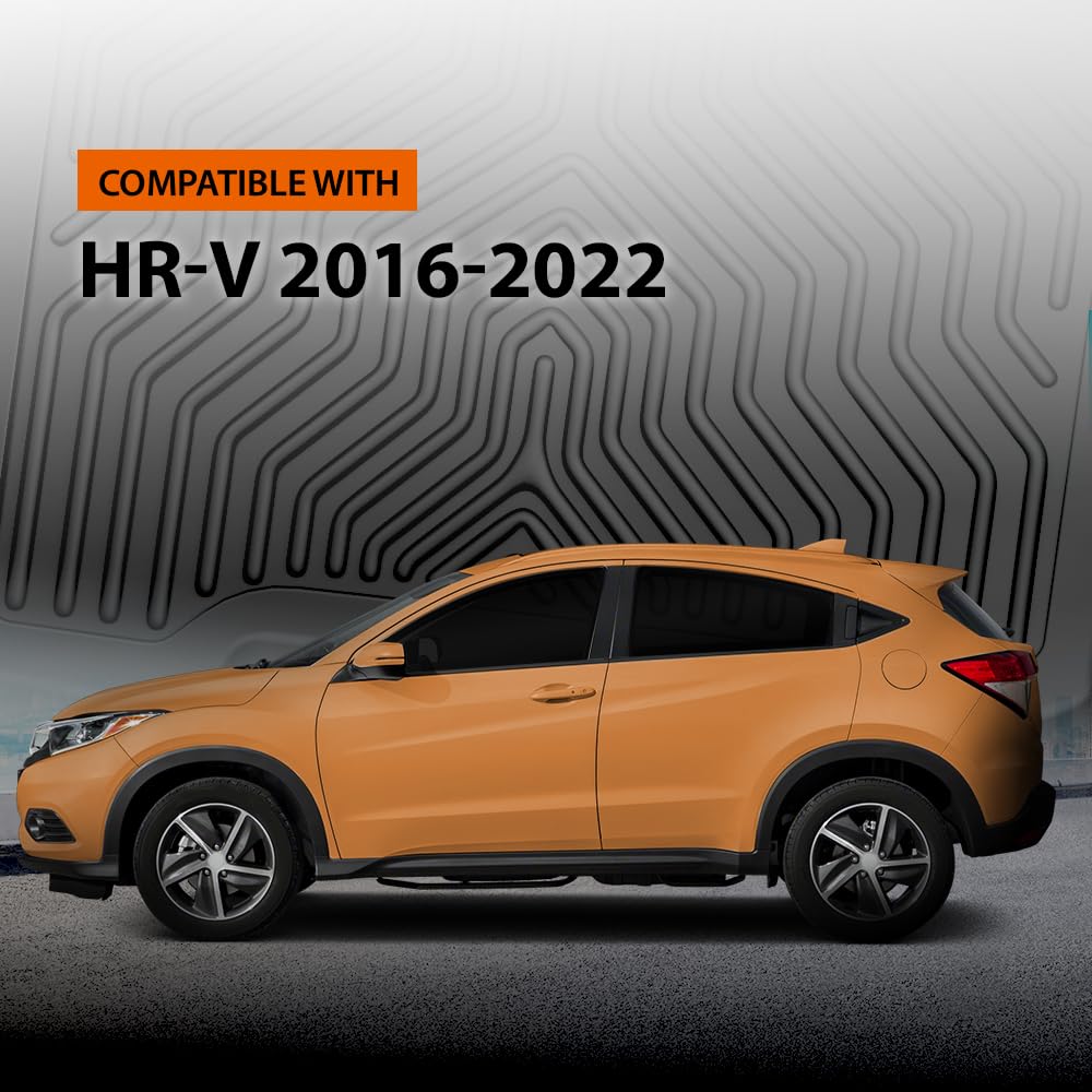 G-PLUS Floor Mats Fit Honda HR-V HRV 2016 2017 2018 2019 2020 2021 2022 Floor Liners,TPE All Weather Protection HRV Floor Cargo Liners Accessories 1st & 2nd Row alfombras para carro