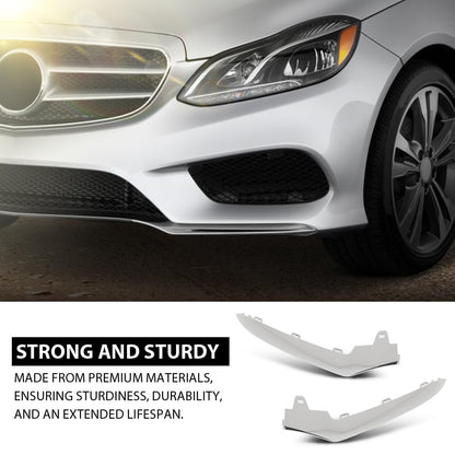 G-PLUS Front Right Bumper Lower Chrome Molding Compatible with Benz E350 4Matic / Base Coupe 2014 Fit Benz E550 Base 2014-2017 2078850874, MB1047131 Silver