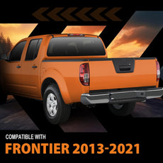 G-PLUS Tailgate Molding Protector for Nissan Frontier 2013-2021 Black Front View