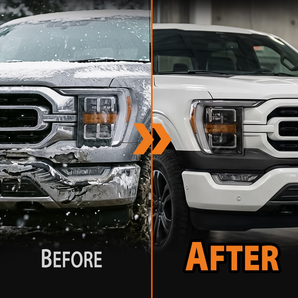 G-PLUS Front Upper Bumper Cover Fascia Compatible with Ford F150 Pickup 2021-2023 ML3Z17D957CAPTM, FO1014146 Black
