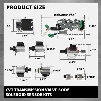 G-PLUS Transmission Valve Body Solenoid Sensor kits Compatible with Nissan Altima Rogue L4 2.5L (QR25DE Engine) 2009-2012, Fit Nissan Sentra 2007-2012, CVT JF011E RE0F10A