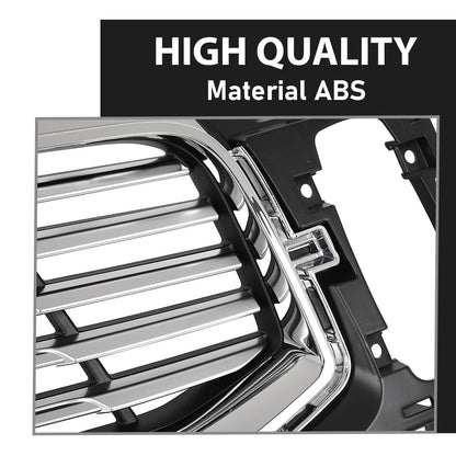 G-PLUS Front Right Bumper Grille Insert Chrome, Compatible with Lincoln MKX 2016-2018, Passenger Side, FA1Z8200AA, FO1200597 Black&Silver