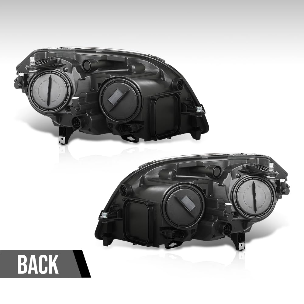 G-PLUS Headlight Set Left and Right Side Halogen Compatible with Benz GLK250 Bluetec 4Matic 2013 2014 2015, Fit Benz GLK350 (submodel: 4Matic, Base) 2013 2014 2015 2048204239, 2048204139 Black