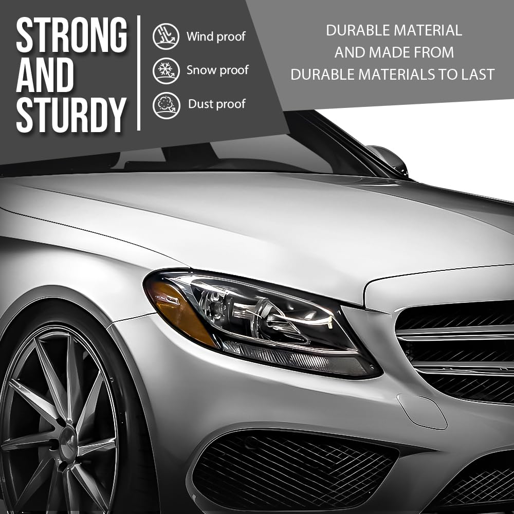 G-PLUS Headlight Lens Cover Compatible with Benz C-Class W205 C180 C200 C260L 2015 2016 2017 Left & Right Side A2059067303, A2059067403 Front Headlamp Lens Cover Clear