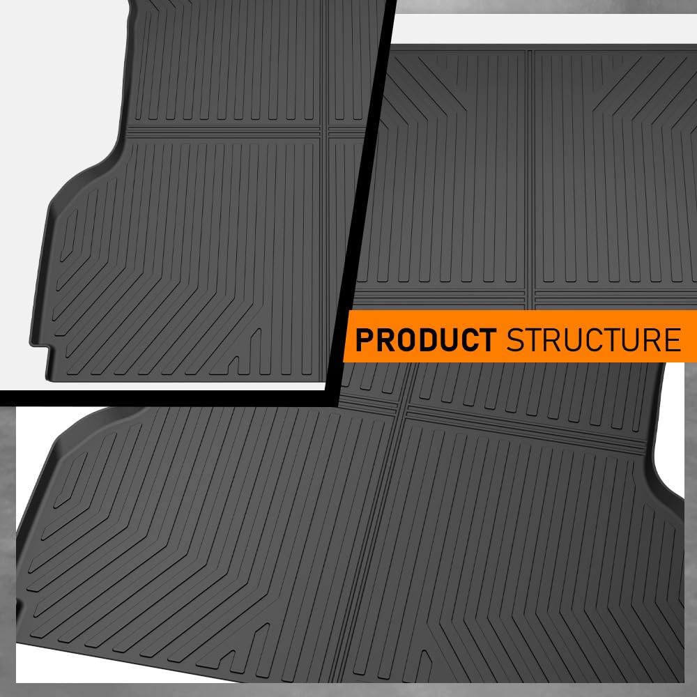 G-PLUS Truck Bed Mat Liner Compatible with Ford F150 2004-2014 with 5.5FT Bed All Weather Protection TPE Heavy Duty Trunk Mat Black