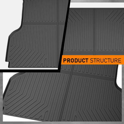 G-PLUS Truck Bed Mat Liner Compatible with Ford F150 2004-2014 with 5.5FT Bed All Weather Protection TPE Heavy Duty Trunk Mat Black