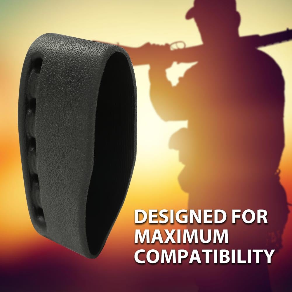 G-PLUS Black Synthetic Latex Rubber Slip-On Recoil Reducing Pad for Shotgun Recoil Pad Large for Gun Stocks
