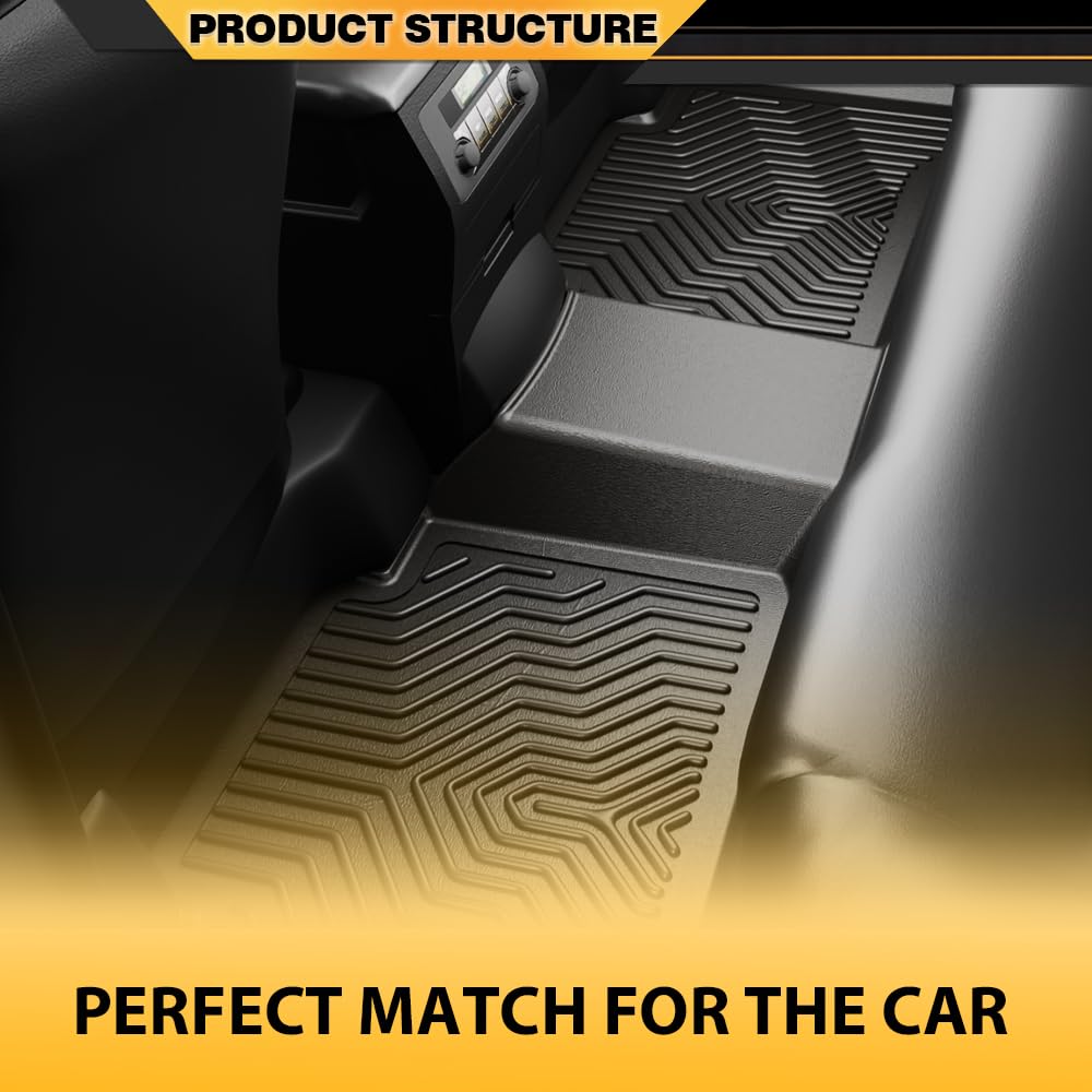 Floor Mat Liner Fit Nissan Kicks 2018 2019 2020 2021 2022 2023 2024 All Weather Full Cover Protection TPE Floor Cargo Liners 1st & 2nd Row 3PCS Black, alfombras para carro