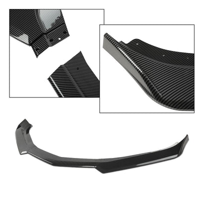 G-PLUS Front Bumper Lip Splitter 1LE Style Compatible with Chevy Camaro LT/LS/RS/SS Models 2016-2023 (Will Not Fit ZL1 Bumper Models) Textured Carbon Fiber Black