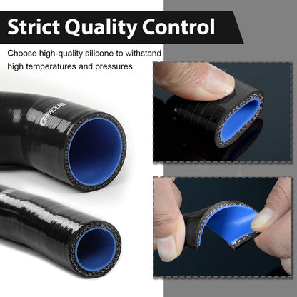 G-PLUS Black Radiator Hose Set Fit for HMMWV & Humvee 12339160 12339159 12339162 12340046