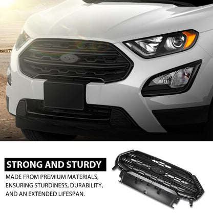 G-PLUS Bumper Grille, Compatible with Ford Ecosport 2018-2022, GN1Z-17B968-AB, GN1Z17B968AB, FO1200633