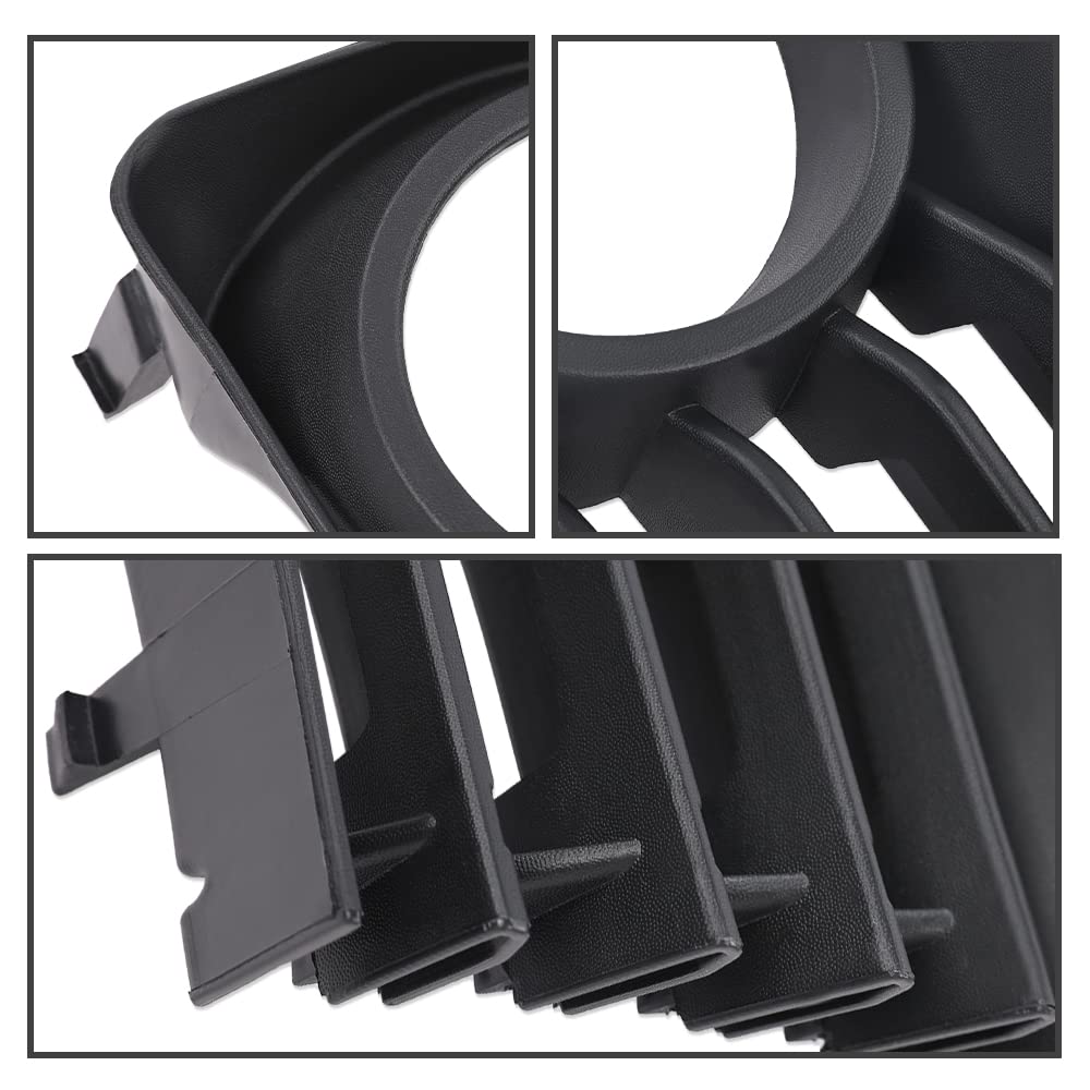 G-PLUS Fog Light Cover Front Bumper Fog Lamp Cover Grille Grill Compatible with Toyota Prius 2004-2009 with Hole 53112-47030 53113-47030