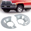 G-PLUS 1 Pair of Front Brake Dust Shield Left and Right Side Compatible with Dodge Ram 2500 3500 2000 2001 2002 Brake Dust Cover 5015129AA 5015128AA