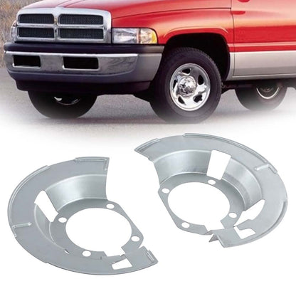 G-PLUS 1 Pair of Front Brake Dust Shield Left and Right Side Compatible with Dodge Ram 2500 3500 2000 2001 2002 Brake Dust Cover 5015129AA 5015128AA