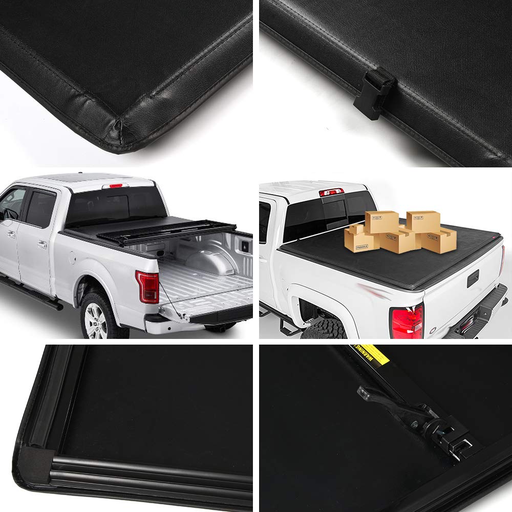 T3 Tri-Fold Truck Tonneau Cover Replacement for Nissan Frontier 2005-2021 / Suzuki Equator 2009-2014 | Fleetside 5' Bed | for Models with or Without The Utili-Track System