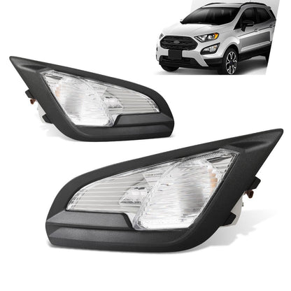 G-PLUS Front Fog Lights Pair Compatible with Ford EcoSport 2018 2019 2020 2021 2022 GN1Z15266AA, GN1Z15266AB, GN1Z15266BC, GN1Z15266BD, N1Z15266AA, GN1Z15266AB 2PCS White