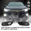 G-PLUS Front Bumper Fog Lights Compatible with Honda Civic 2/4dr Models 2016-2017 Clear Lamps+Switch+Bulbs, neblineros para autos delantero,faros antiniebla(Not fit Touring & SENS models)
