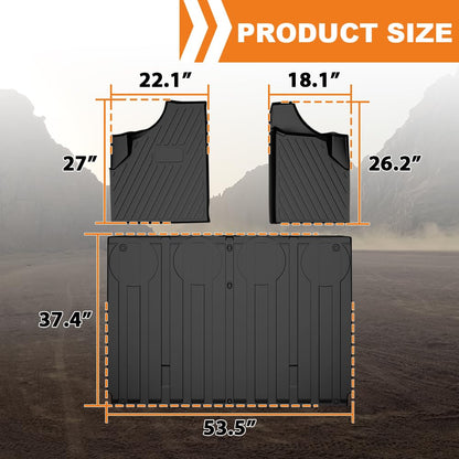 G-PLUS TPE Floor Mats Fit Can-Am Defender HD5/HD8/HD10 2016-2025 1st & 3rd Row Truck Accessories Cargo Liners All Weather Protection 3PCS Black Alfombras para Carro
