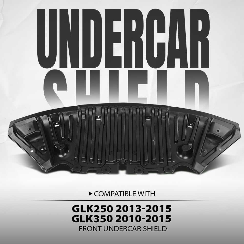 G-PLUS Undercar Shield Engine Splash Shield Front Lower Compatible with Benz GLK250 2013 2014 2015, Fit Benz GLK350 2010 2011 2012 2013 2014 2015 MB1228157, 2045201523 Black