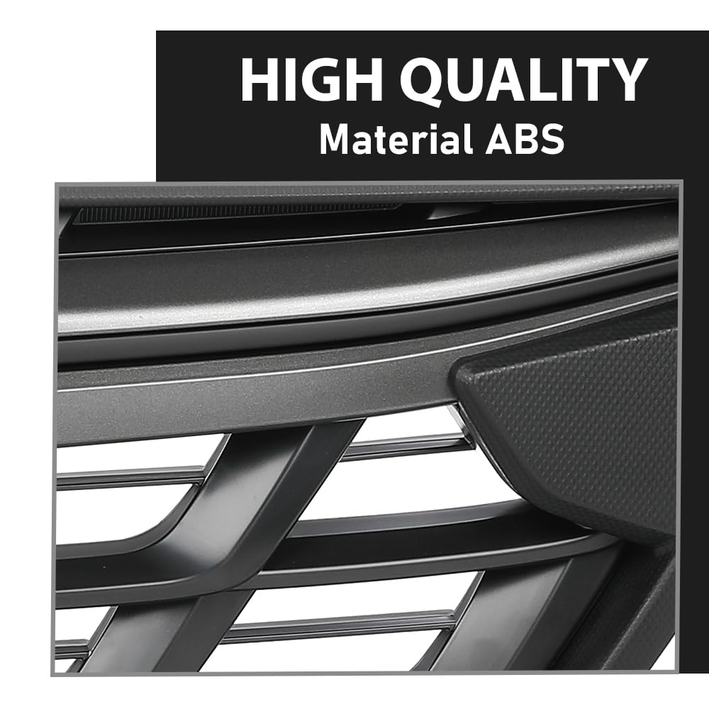 G-PLUS Front Bumper Grille Grill Dark Grey & Black Trim Compatible with Subaru Crosstrek 2021-2023 J1010FL320