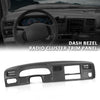 G-PLUS Dash Board Bezel Radio Cluster Trim Panel W/o Hole, Compatible with Ford F250 F350 Super Duty 1999-2004, Dark Gray
