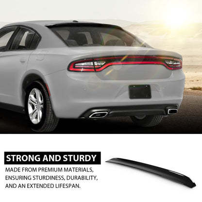 G-PLUS Rear Window Roof Spoiler Compatible with Dodge Charger All Models 2015-2024 Duckbill Style Gloss Black