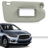 G-PLUS Gray Right Side Sun Visor with with Lights and Mirror Compatible with 2013-2018 Nissan Pathfinder (Platinum, SL, SV)/ 2014-2017 Infiniti QX60 96400-9PB0A