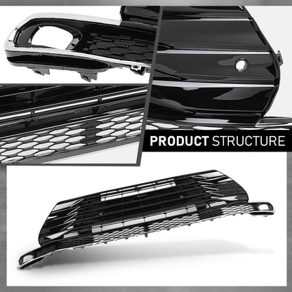 G-PLUS Front Lower Bumper Grille Grill, Compatible with Toyota Sienna 2021-2024, W/Sensor Holes, W/o Camera Option, 5310208070, TO1036247