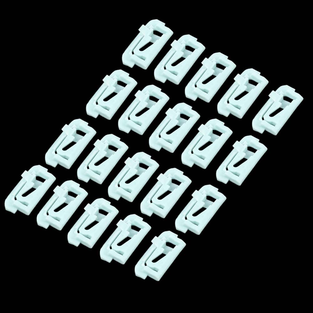 G-PLUS Windshield & Rear Window Trim Molding Clips Compatible with Chevy Monte Carlo Fit Oldsmobile Cutlass Fit Buick Regal 20 Clips Green Nylon 1654047#024 1-3/16" Wide x 9/16" Tall