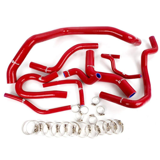 G-PLUS Silicone Radiator Coolant Hose Kit Clamps Compatible with HONDA CIVIC D15 D16 SOHC EG/EK 1992-2000 Red 9PCS