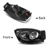 G-PLUS LED Headlights Assembly Front Headlamps Pair Set Compatible with Dodge Ram 1500 2006-2008,Compatible with Dodge Ram 2500 3500 2006-2009 Clear Lens Black Housing Clear Reflector,faros delanteros