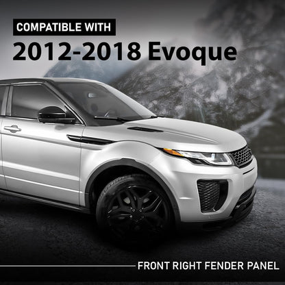 G-PLUS Front Right Fender Panel Compatible with Evoque 2012-2018 Black