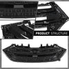 G-PLUS Front Upper Grille W/Camera Hole, Compatible with Ford Edge 2015-2018, Gloss Black, FT4Z8200DA, FO1200562C Black