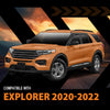 G-PLUS in-Channel Side Window Vent Visor Deflectors Rain Guards Compatible with Ford Explorer 2020-2022 PC Impact-Resistant Material 4 PCS Smoky