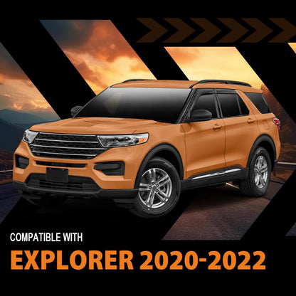 G-PLUS in-Channel Side Window Vent Visor Deflectors Rain Guards Compatible with Ford Explorer 2020-2022 PC Impact-Resistant Material 4 PCS Smoky